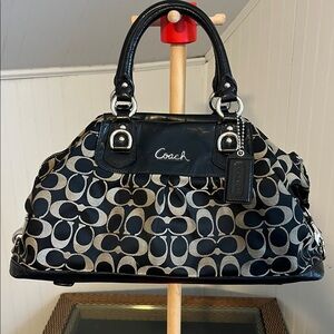 Coach Ashley Signature Black Satchel